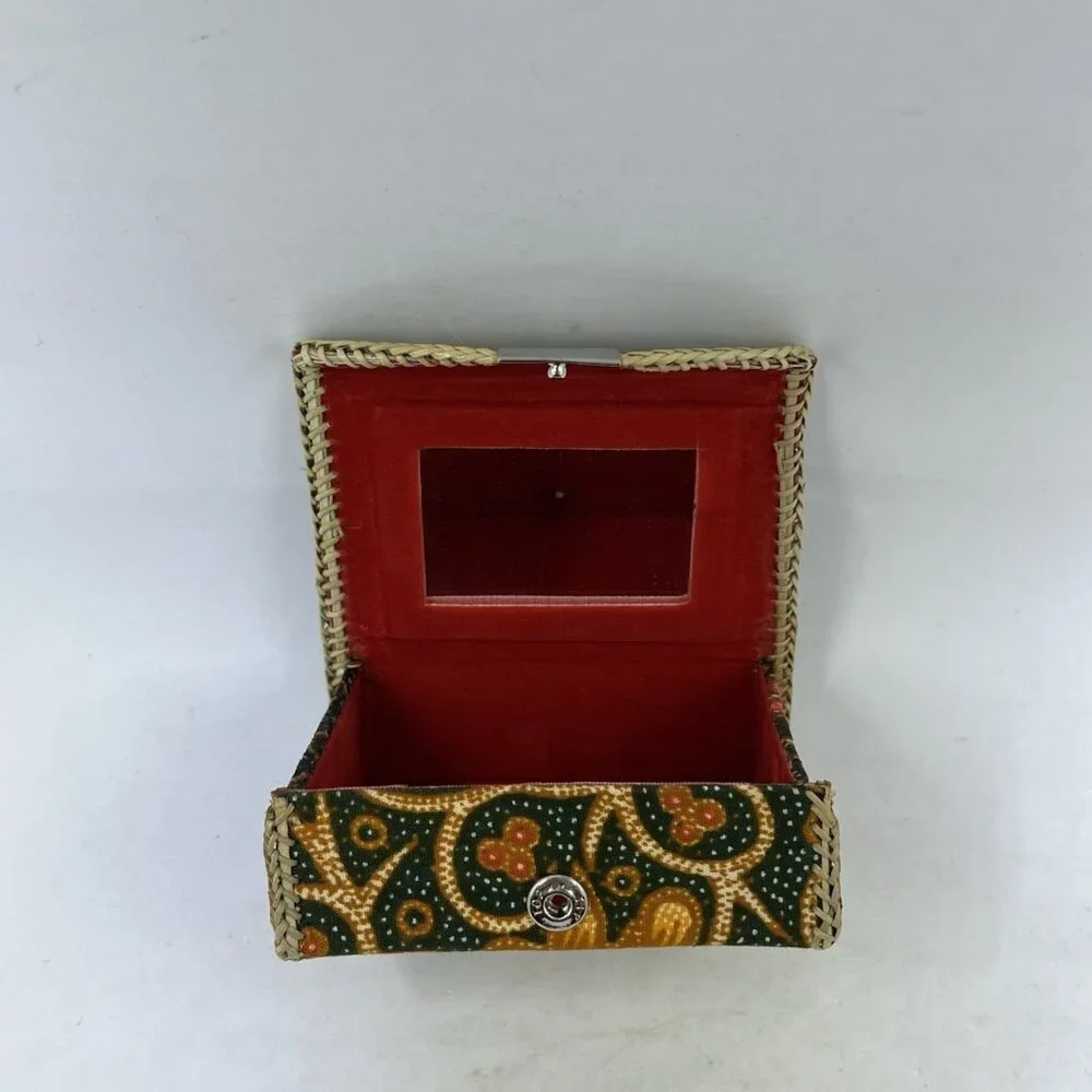 Vintage Lipstick Holders Tapestry‎ Floral With Mirror Snap Close Retro Lot Of 2